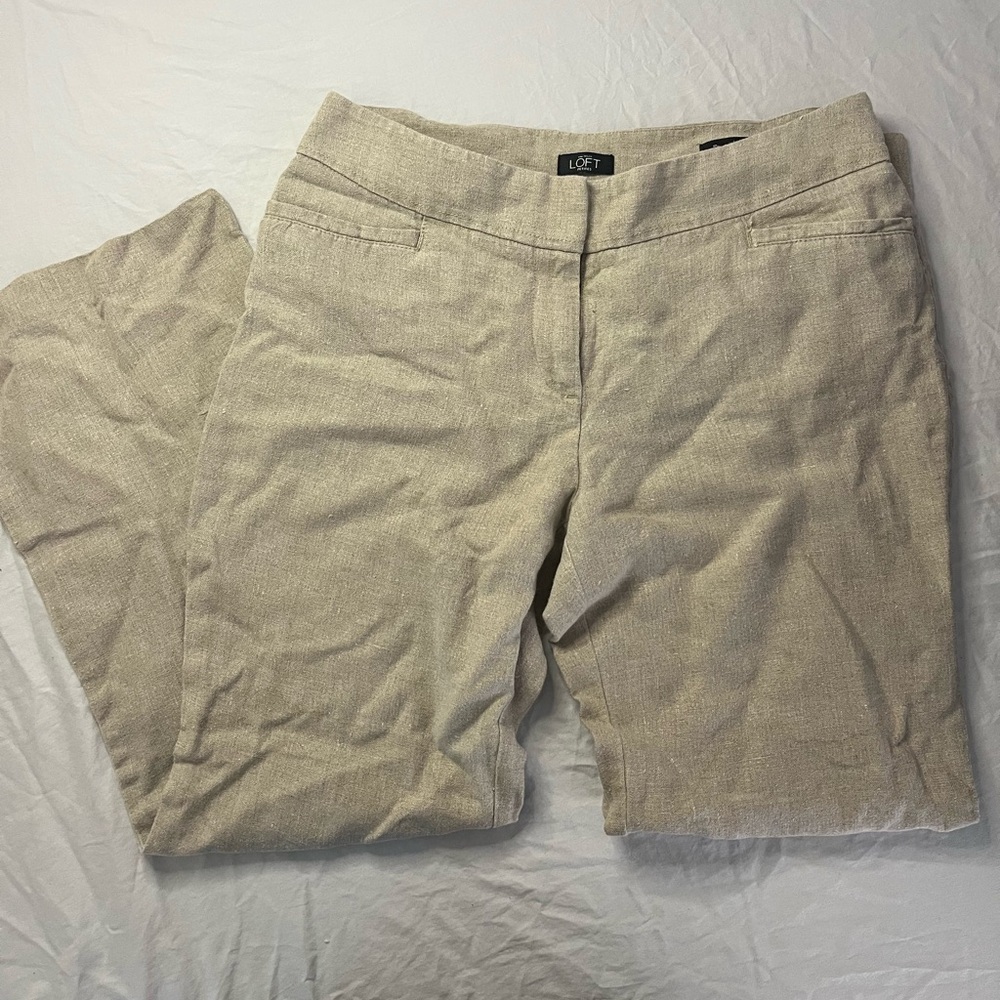 Ann Taylor Loft Cream Trousers